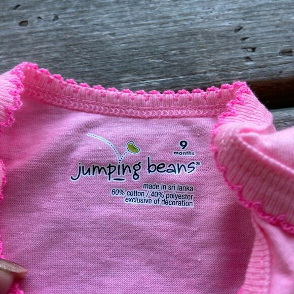 Jumping Beans I Love Summer Days Bodysuit Pink NEW NWT 9 mo Glitter - Picture 4 of 5